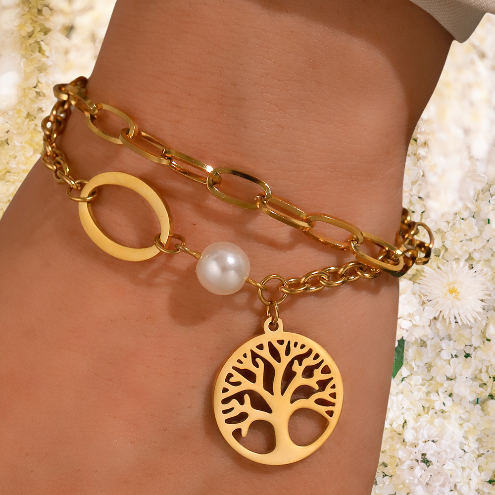 Bracelet "Arbre de vie & Nacre"