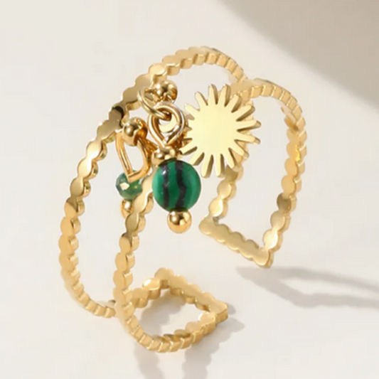 Bague "Green Pearl"