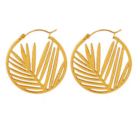 Boucles d'oreilles "Feuilles d'or"