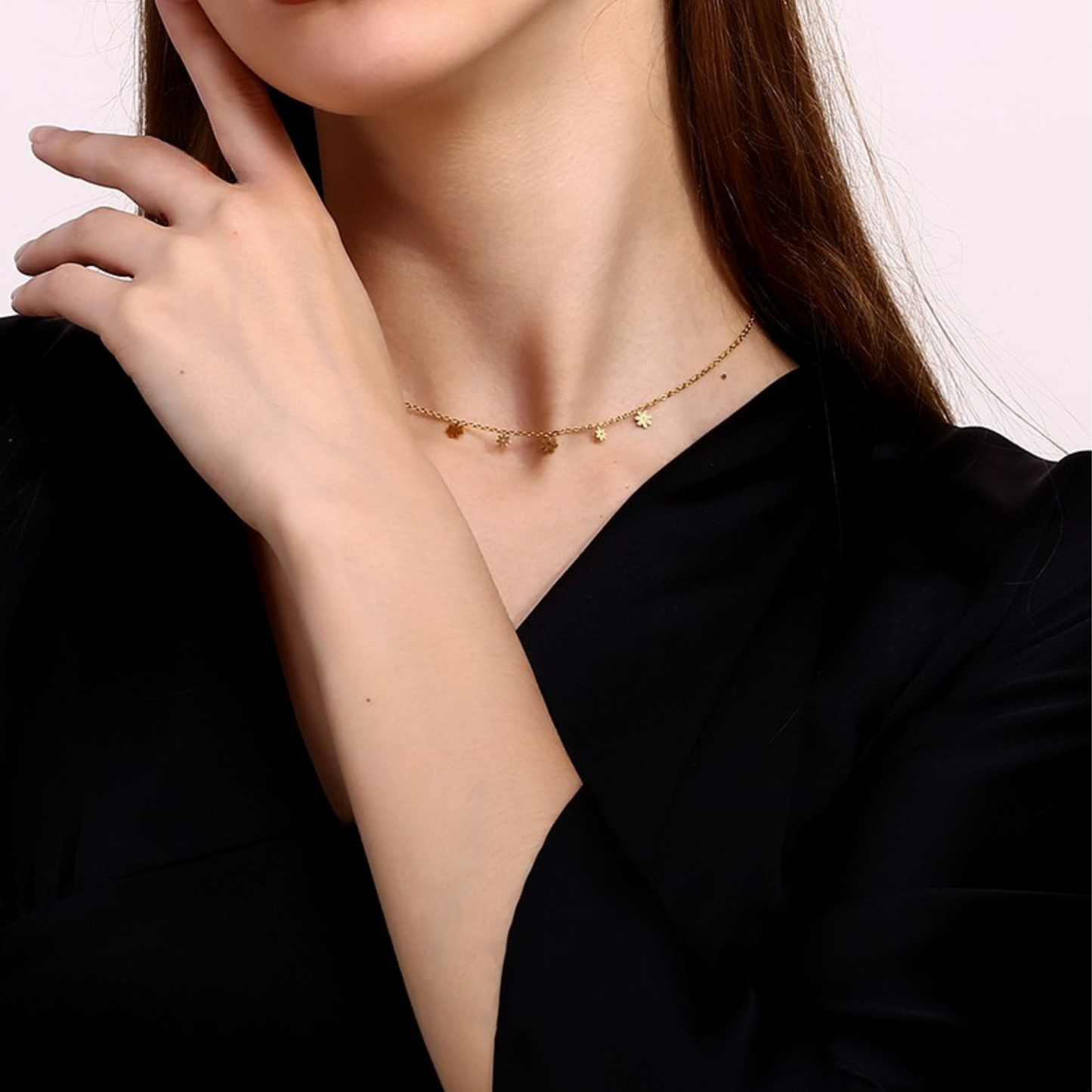 Collier "Pensée Dorée"