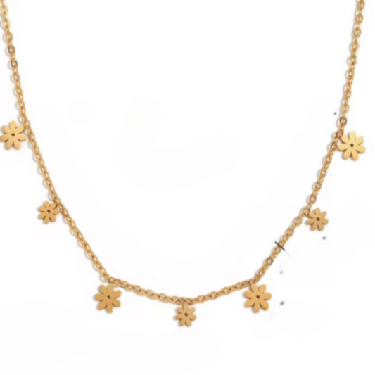 Collier "Pensée Dorée"